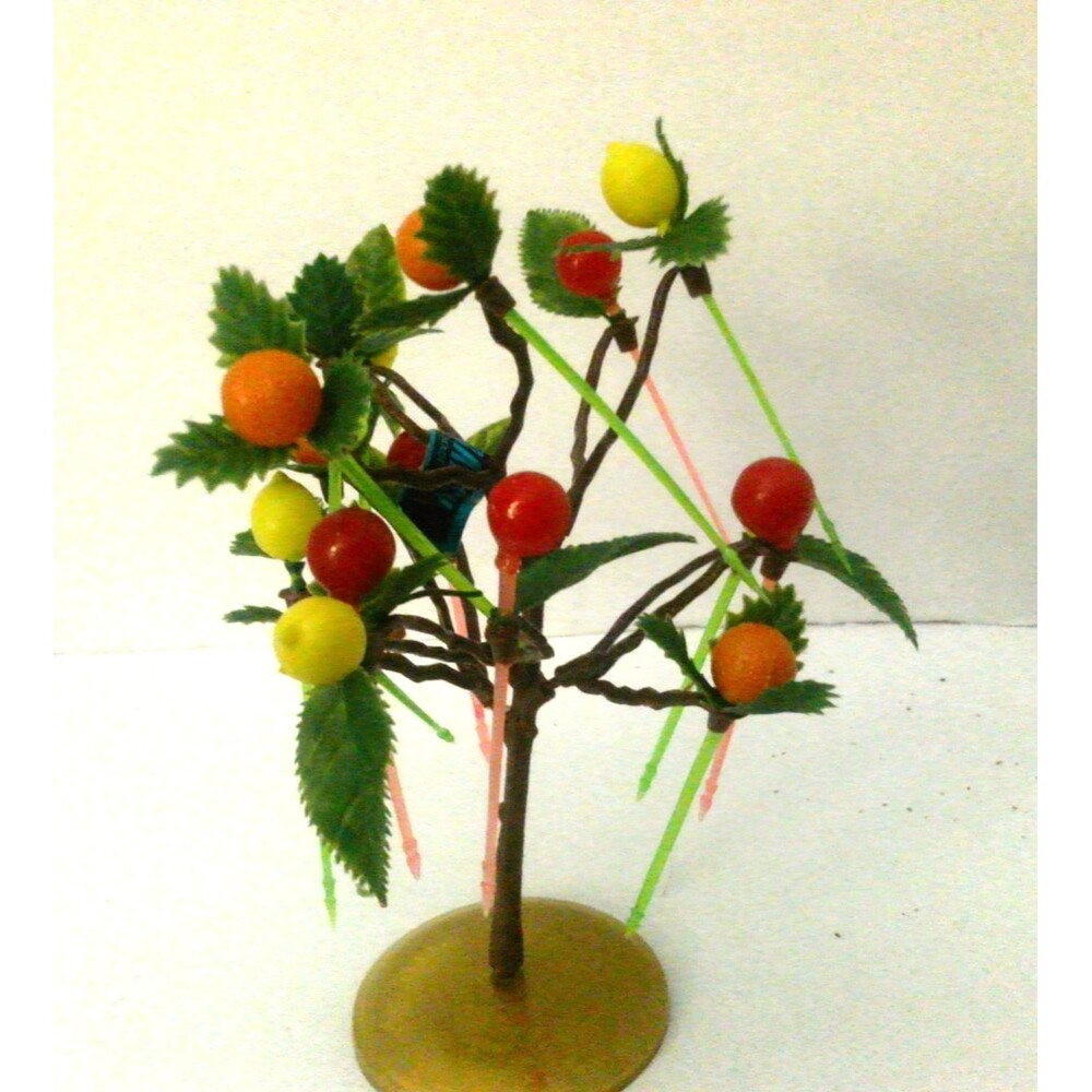Embassy Fruit Pick Holder Tree /hors d'oeuvres set Hong Kong 1950's